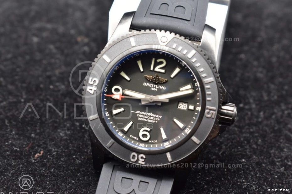 Superocean On Automatic A Rubber Black Black 1171 Edition TF Dial 44 Bezel SunProtective Black Best 1:1 Strap 1003